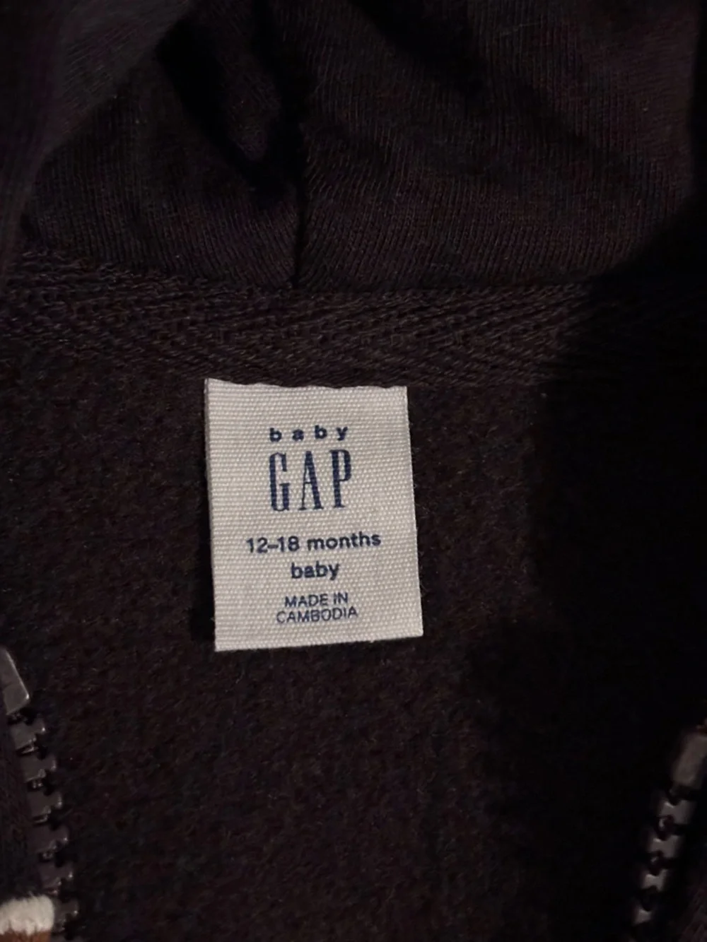 Baby GAP Toddler Boy Brown Zip-Up Hoodie with GAP Logo